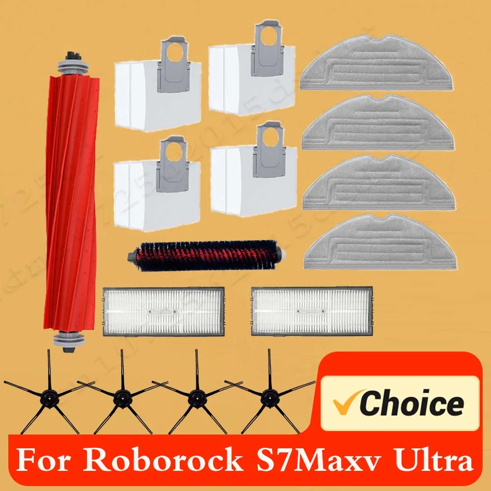 For Roborock S7 MaxV Ultra Accessories Mop Main Side Brush Hepa Filter Dust Bag Robot Vacuum Cleaner Parts Home Appliance
For Roborock S7 MaxV Ultra Accessories Mop Main Side Brush Hepa Filter Dust Bag Robot Vacuum Cleaner Parts Home Appliance