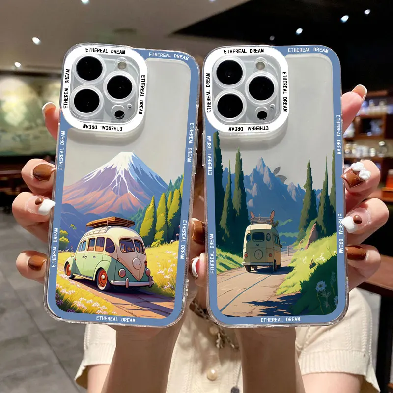 Clear Phone Case for iPhone 11 12 13 14 Pro Max 7 8 Plus SE 2020 X XR XS Cover Travel Mountain Scenery Transparent Shell Fundas
Clear Phone Case for iPhone 11 12 13 14 Pro Max 7 8 Plus SE 2020 X XR XS Cover Travel Mountain Scenery Transparent Shell Fundas
