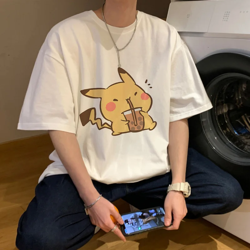 New Men T-shirt Pokemon Pikachu Women Cotton Anime Tee Shirt Kawaii Cartoons Casual Clothes Harajuku Oversized Unisex Streetwear
New Men T-shirt Pokemon Pikachu Women Cotton Anime Tee Shirt Kawaii Cartoons Casual Clothes Harajuku Oversized Unisex Streetwear