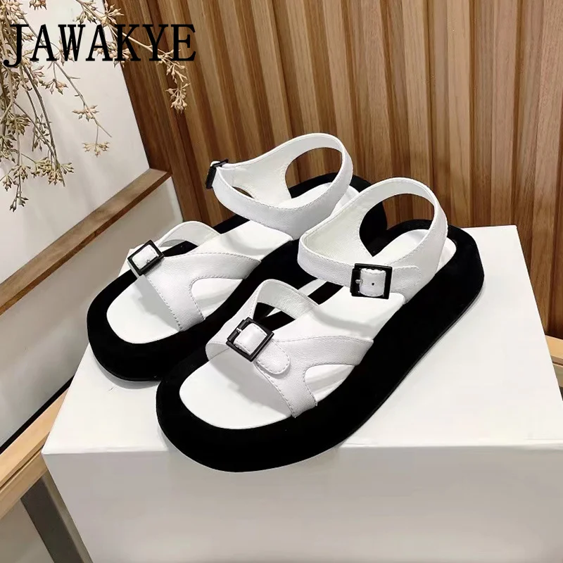 2022 Genuine Leather Thick Bottom Sandals Buckle Causal Vacation Platform Summer Flat Shoes For Women Party Shoes Woman Sandals
2022 Genuine Leather Thick Bottom Sandals Buckle Causal Vacation Platform Summer Flat Shoes For Women Party Shoes Woman Sandals