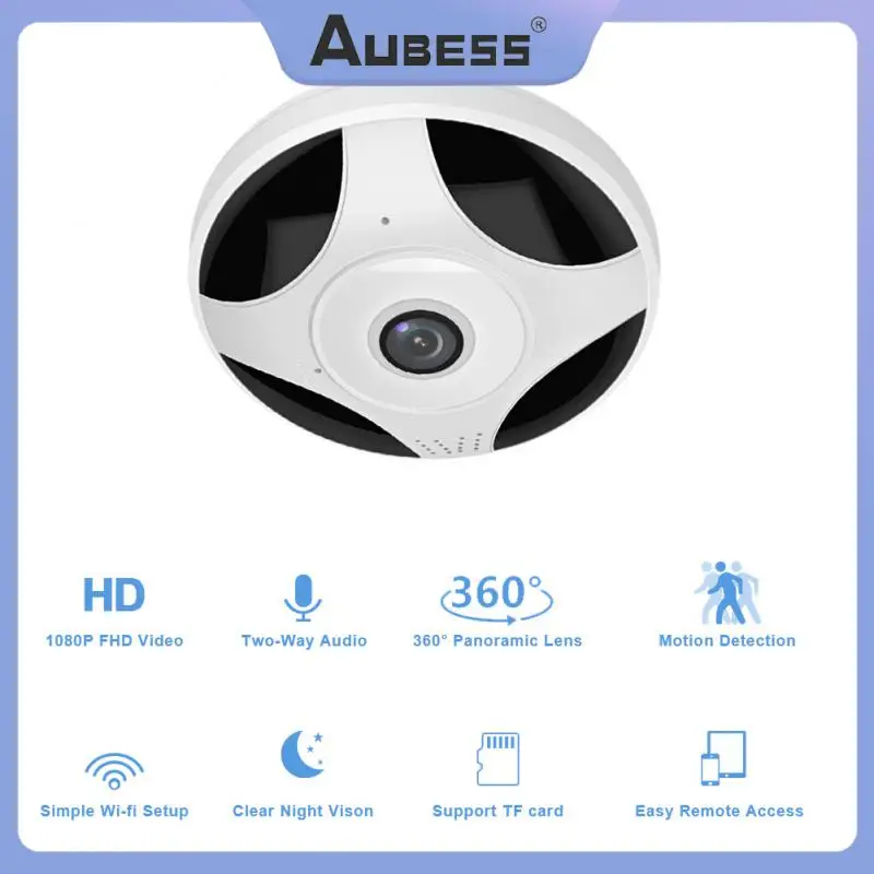 360 Degree Panorama CCTV IP Camera Wifi 1080P HD Wireless VR Camera Remote Control Surveillance Camera P2P Indoor Camera
360 Degree Panorama CCTV IP Camera Wifi 1080P HD Wireless VR Camera Remote Control Surveillance Camera P2P Indoor Camera