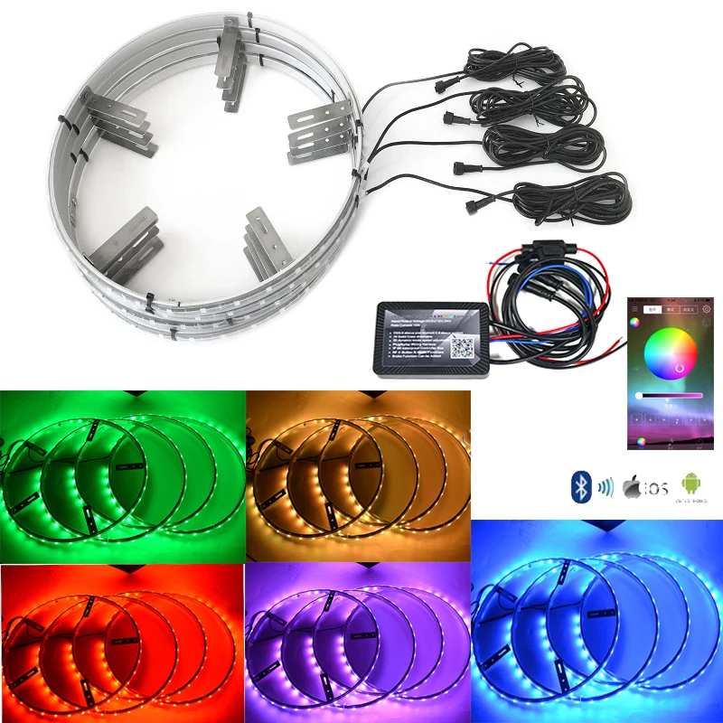 Car Wheel Lights app RGB dream color Led Wheel Ring Lights Rim tire lights RGBW 15.5INCH
Car Wheel Lights app RGB dream color Led Wheel Ring Lights Rim tire lights RGBW 15.5INCH