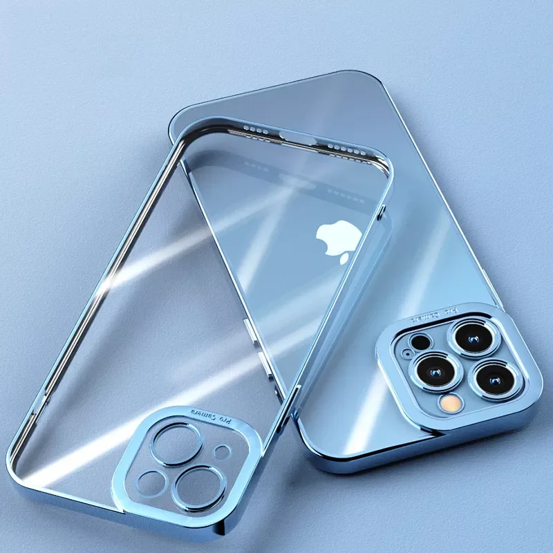 Skeypaik Luxury Plating Transparent Lens Protection Case For iPhone 13 12 11 Pro Max XS XR 7 8 Plus Soft Shockproof Clear Cover
Skeypaik Luxury Plating Transparent Lens Protection Case For iPhone 13 12 11 Pro Max XS XR 7 8 Plus Soft Shockproof Clear Cover