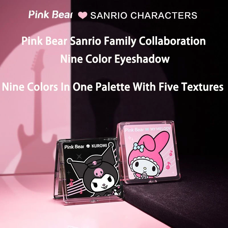Fashion Sanrio Kuromi My Melody Nine Colors Eyeshadow Palette Kawaii Beauty Travel Portable Makeup Matte Earth Color Gilrs Gift
Fashion Sanrio Kuromi My Melody Nine Colors Eyeshadow Palette Kawaii Beauty Travel Portable Makeup Matte Earth Color Gilrs Gift