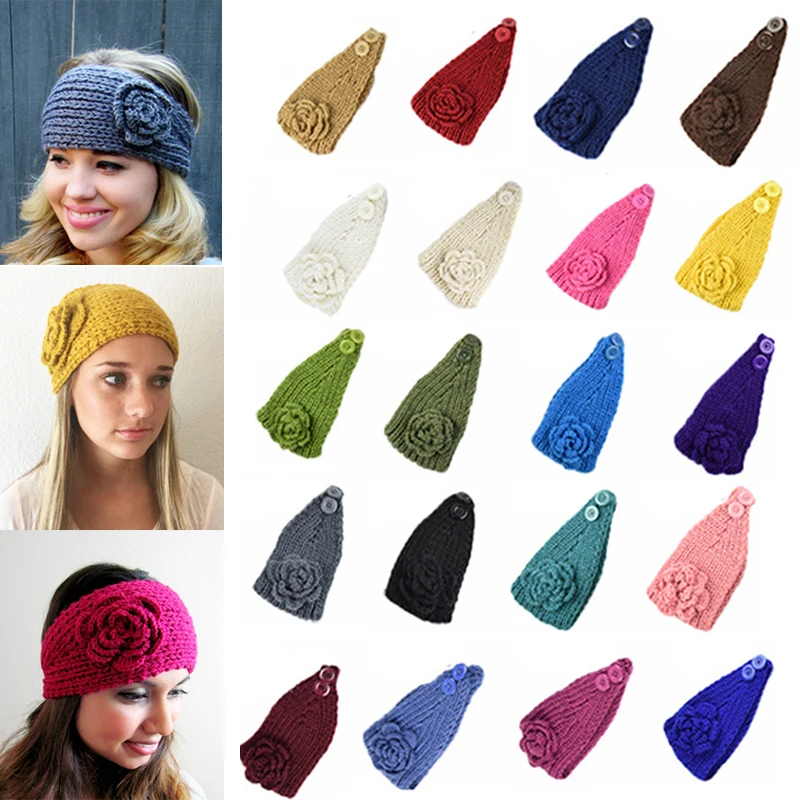 Winter Warm Knitted Headband Camellia Button One-piece Knitting Woolen Hair Band Wide Elastic Hair Bands Women Headwrap Turban
Winter Warm Knitted Headband Camellia Button One-piece Knitting Woolen Hair Band Wide Elastic Hair Bands Women Headwrap Turban
