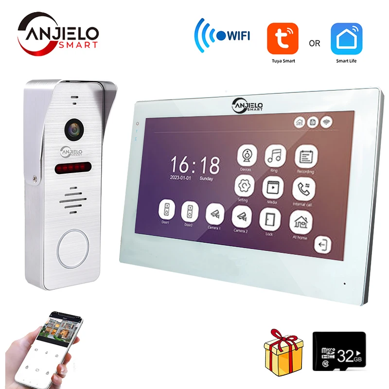 Tuya 1080P Video intercom System Monitor Wireless WiFi Video Door Home Video Doorbell With Motion villa video intercom for home
Tuya 1080P Video intercom System Monitor Wireless WiFi Video Door Home Video Doorbell With Motion villa video intercom for home