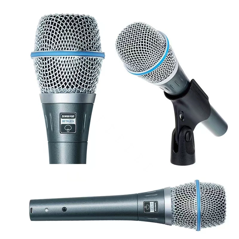 Shure Beta87a Professional capacitor wired microphone home k song live stage performance handheld
Shure Beta87a Professional capacitor wired microphone home k song live stage performance handheld