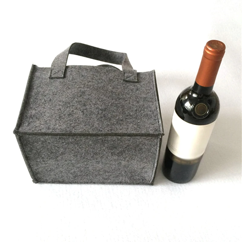 Reusable Fashion Felt Bag Wine Holder Beer Bottle Shopping Tote Bag Bottle Carrier With 6 Bottles Divider Washable Grey
Reusable Fashion Felt Bag Wine Holder Beer Bottle Shopping Tote Bag Bottle Carrier With 6 Bottles Divider Washable Grey