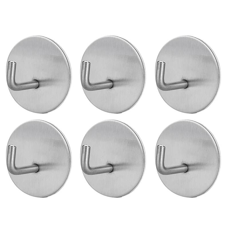 6Pc Self-Adhesive Towel Hooks Without Drilling Stainless Steel Wall Hooks Towel Holder Door Hooks For Home, Kitchen
6Pc Self-Adhesive Towel Hooks Without Drilling Stainless Steel Wall Hooks Towel Holder Door Hooks For Home, Kitchen