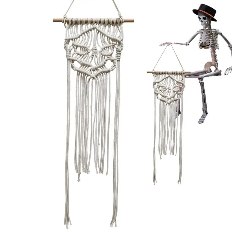 Wall Macrame Halloween Skull Ornaments Woven Wall Art Bohemian Macrame Wall Tapestry Halloween Boho Macrame Wall Decor For
Wall Macrame Halloween Skull Ornaments Woven Wall Art Bohemian Macrame Wall Tapestry Halloween Boho Macrame Wall Decor For