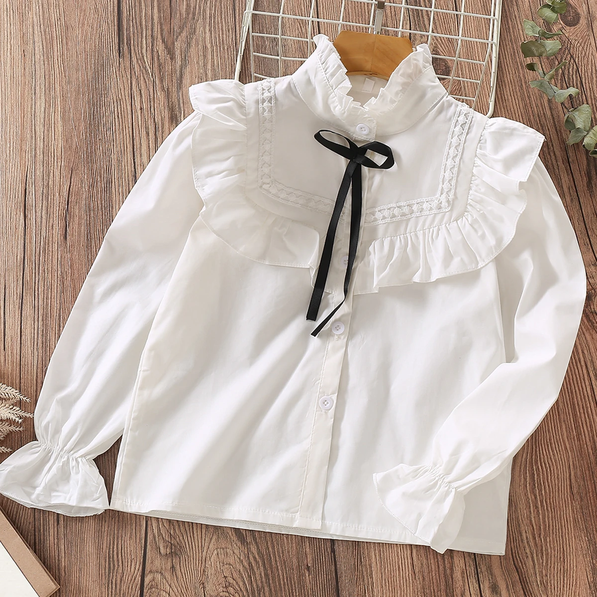 School Lace Shirt for Girl Blouse Teenagers Cotton Tops Long Sleeve Kids Clothes Spring Autumn Baby Children Clothing 6 8 10 14Y
School Lace Shirt for Girl Blouse Teenagers Cotton Tops Long Sleeve Kids Clothes Spring Autumn Baby Children Clothing 6 8 10 14Y