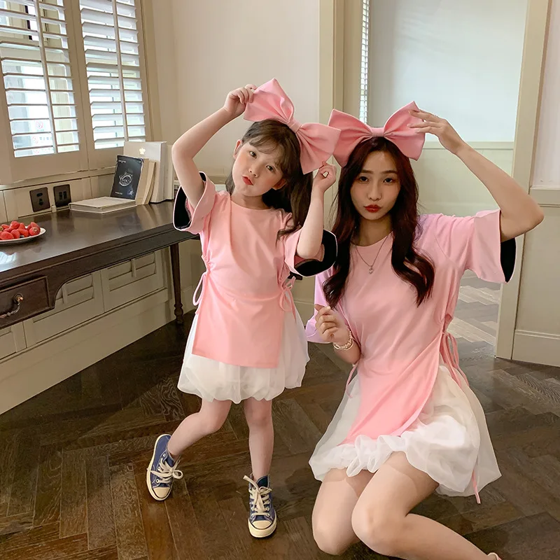 Mother Daughter Matching Clothes Sets 2022 Summer Mom And Baby Girls Pink Top And Skirt Two Piece Outfits Women's Clothing Suit
Mother Daughter Matching Clothes Sets 2022 Summer Mom And Baby Girls Pink Top And Skirt Two Piece Outfits Women's Clothing Suit
