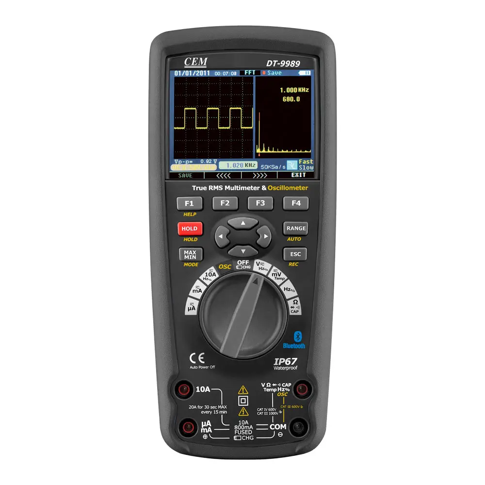 CEM DT-9989 50000 counts 2 in 1 High Accuracy Professional Digital Multimeter with Oscilloscope and Calibration
CEM DT-9989 50000 counts 2 in 1 High Accuracy Professional Digital Multimeter with Oscilloscope and Calibration