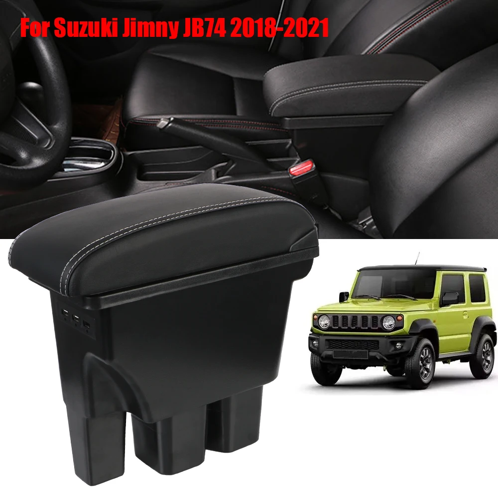 

Детали интерьера для Suzuki Jimny JB74, модификация интерьера USB, Аксессуары для автомобилей Suzuki Jimny JB74, коробка для подлокотника автомобиля