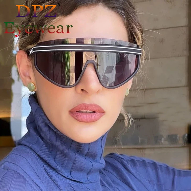 2022 New Luxury Brand One Piece Shield Style Sunglasses For Women Vintage Oversize Half Frame Stripe Sun Glasses Men Shades
2022 New Luxury Brand One Piece Shield Style Sunglasses For Women Vintage Oversize Half Frame Stripe Sun Glasses Men Shades
