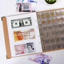 Coin Collection Book Empty Commemorative Banknote Paper Money Coin Loose Leaf Mixed Large Capacity