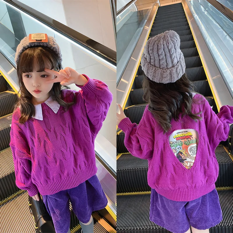 2022 new products purple temperament back hollow printed sweater children's baby foreign style fashionable pullover new sweater
2022 new products purple temperament back hollow printed sweater children's baby foreign style fashionable pullover new sweater