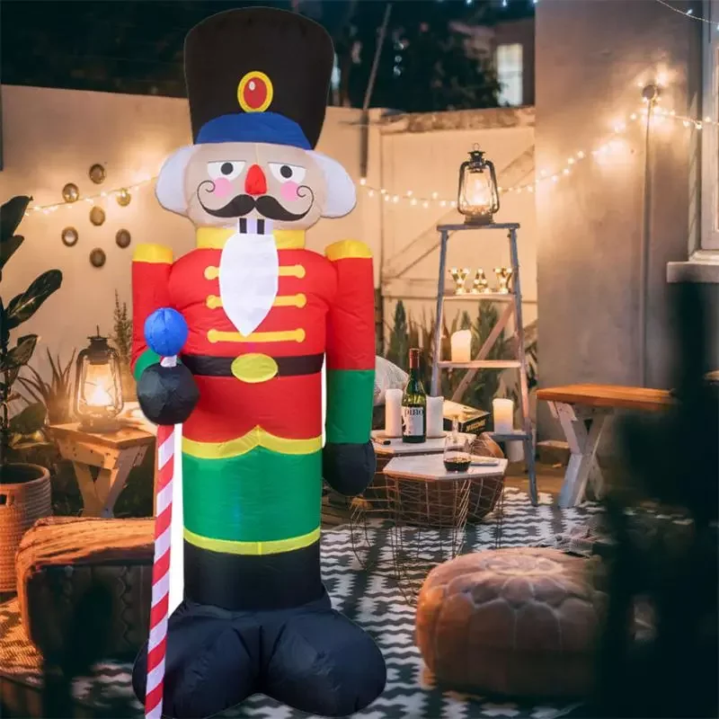 2.4m Nutcracker Christmas Inflatable LED Light Up Decor Outdoor Holiday Decoration Christmas Inflatable Doll Toys For Home
2.4m Nutcracker Christmas Inflatable LED Light Up Decor Outdoor Holiday Decoration Christmas Inflatable Doll Toys For Home