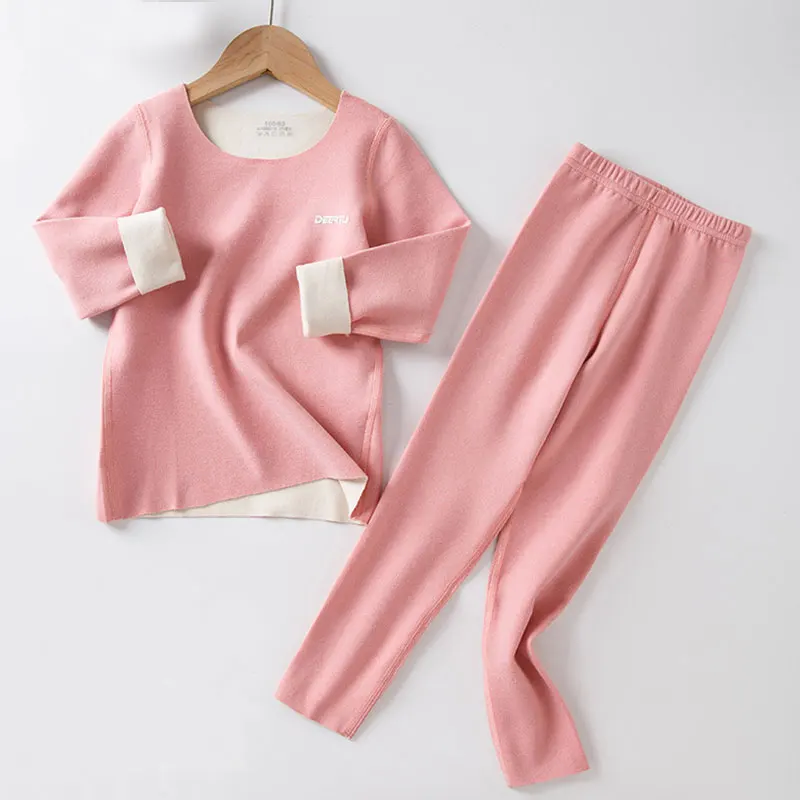 Thermal Underwear for Girls Kids Thicken Warm Autumn Winter Teenage Children Underwear Set Solid Two Pieces Boys Clothing Set
Thermal Underwear for Girls Kids Thicken Warm Autumn Winter Teenage Children Underwear Set Solid Two Pieces Boys Clothing Set