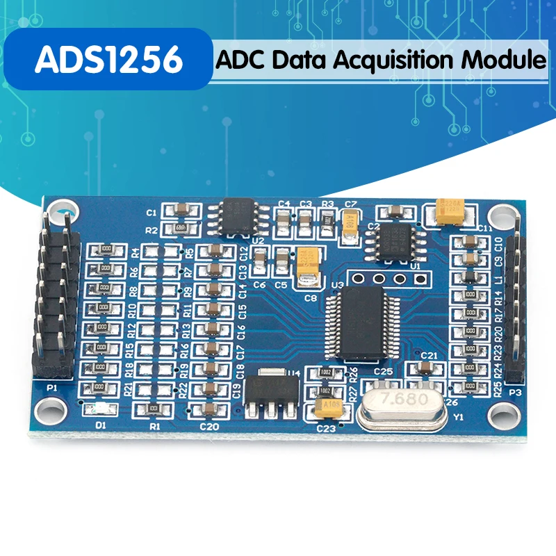 

Высокоточный ADS1256 24 бит 8-канальный ADC Модуль платы сбора данных AD сбор данных карта сбора данных