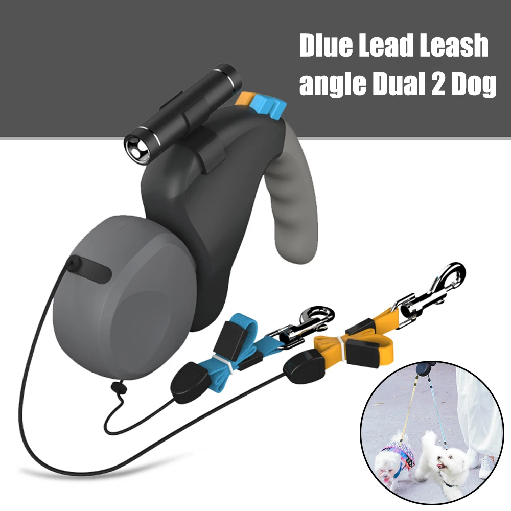 Retractable Adjustable Dual Dog Rope Leash Pet Traction Rope Belt Double for 2 Dogs Walking with Light Rotation Pet Rope
Retractable Adjustable Dual Dog Rope Leash Pet Traction Rope Belt Double for 2 Dogs Walking with Light Rotation Pet Rope