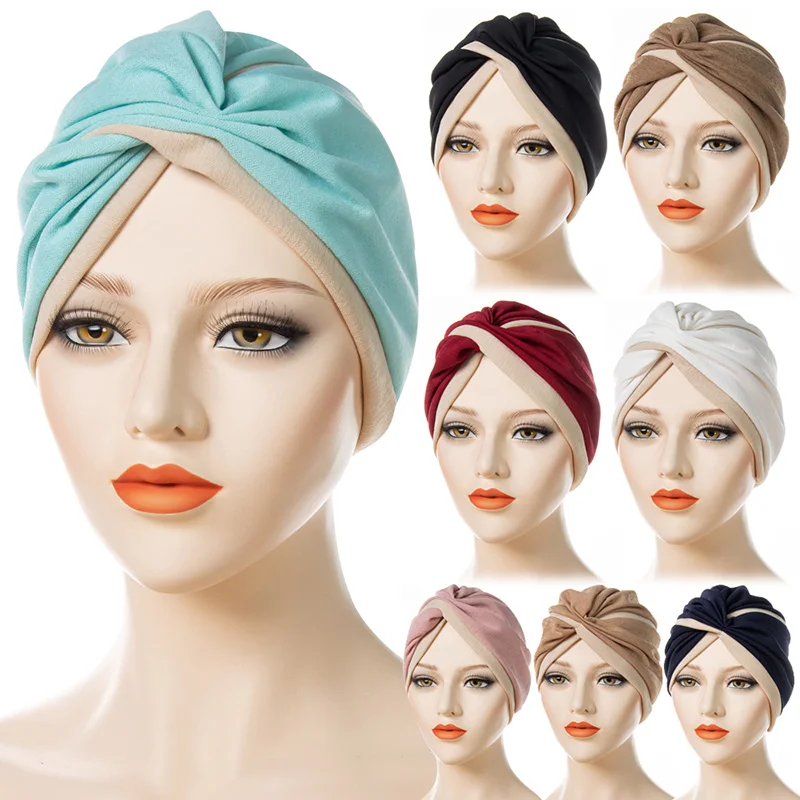 Knotted Turbans For Women Muslim Hijab Headscarves Handkerchief Head Cover Wrap Stretchy Cotton Forehead Cross Bonnet Headscarf
Knotted Turbans For Women Muslim Hijab Headscarves Handkerchief Head Cover Wrap Stretchy Cotton Forehead Cross Bonnet Headscarf
