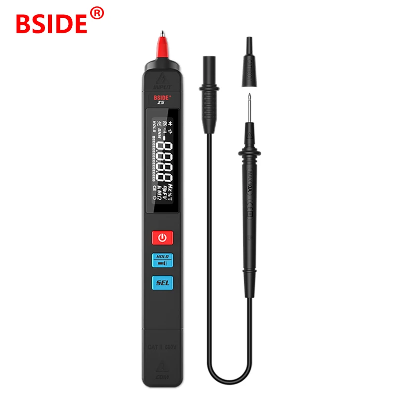 

BSIDE Z5 True RMS Multimeter Digital Tester Smart Pen Type Voltage Detector DC AC Capacitance Ohm NCV Hz Diode Continuity Meter
