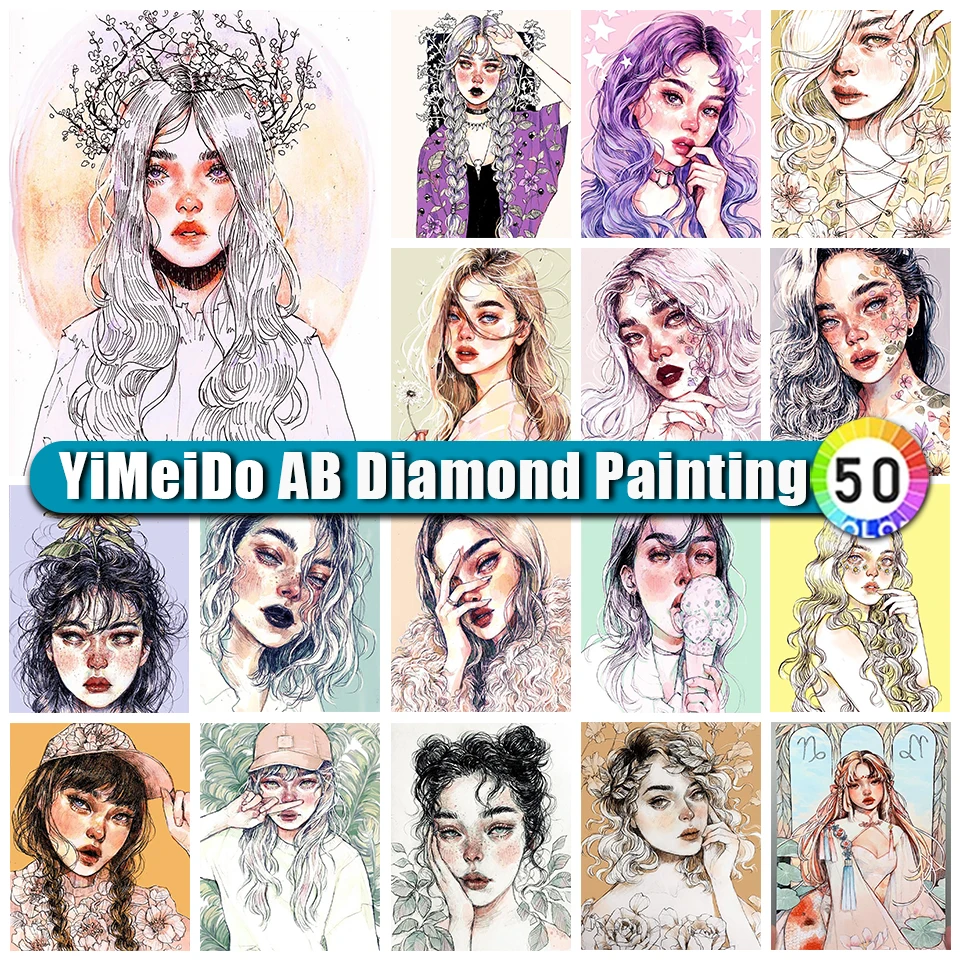 YIMEIDO DIY AB Diamond Painting Girl Cross Stitch Full Drill Diamond Embroidery Mosaic Cartoon Rhinestone Picture Home Decor
YIMEIDO DIY AB Diamond Painting Girl Cross Stitch Full Drill Diamond Embroidery Mosaic Cartoon Rhinestone Picture Home Decor