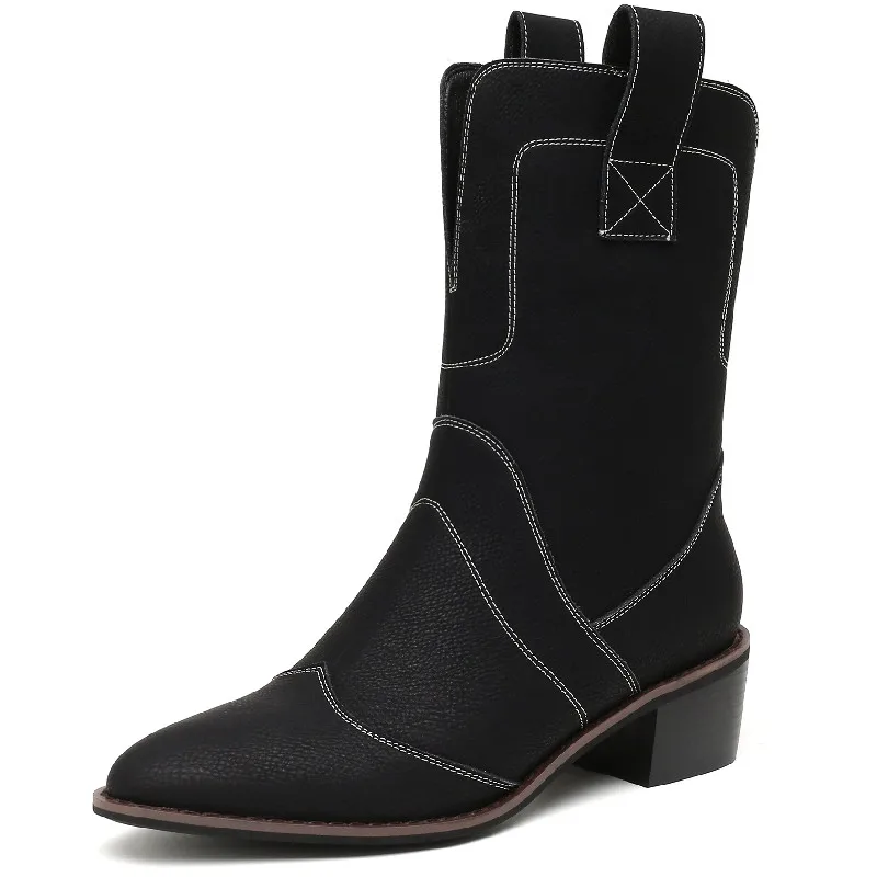 Dilalula Retro Style Women Mid-Calf Boots Concise Sewing Genuine Leather Low Heels Comfort Casual Shoes Woman Autumn Winter New
Dilalula Retro Style Women Mid-Calf Boots Concise Sewing Genuine Leather Low Heels Comfort Casual Shoes Woman Autumn Winter New