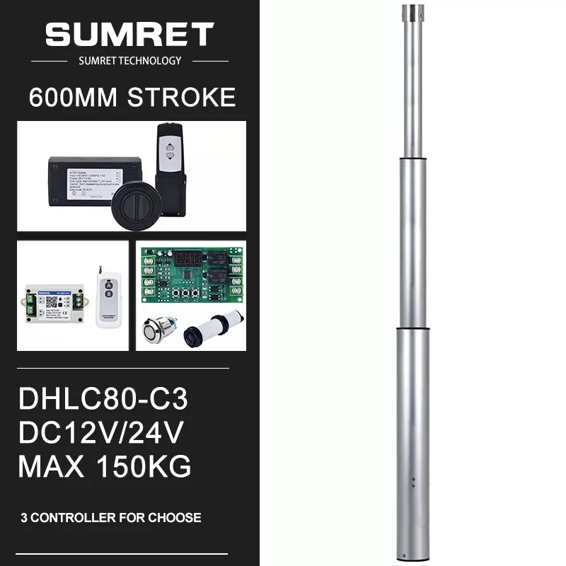 Lifting Column Table DC 12V 24V 600MM Stroke 1500N 150KG Cylindrical For Adjustable Height Desk
Lifting Column Table DC 12V 24V 600MM Stroke 1500N 150KG Cylindrical For Adjustable Height Desk