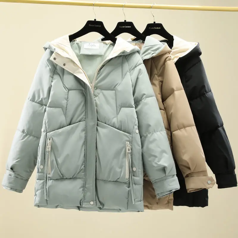 Coat Winter Solid Cotton-padded Loose Parka Coats Thicken Mid-length Jackets Outerwear Women Jackets Winter Coat Jacket M638
Coat Winter Solid Cotton-padded Loose Parka Coats Thicken Mid-length Jackets Outerwear Women Jackets Winter Coat Jacket M638