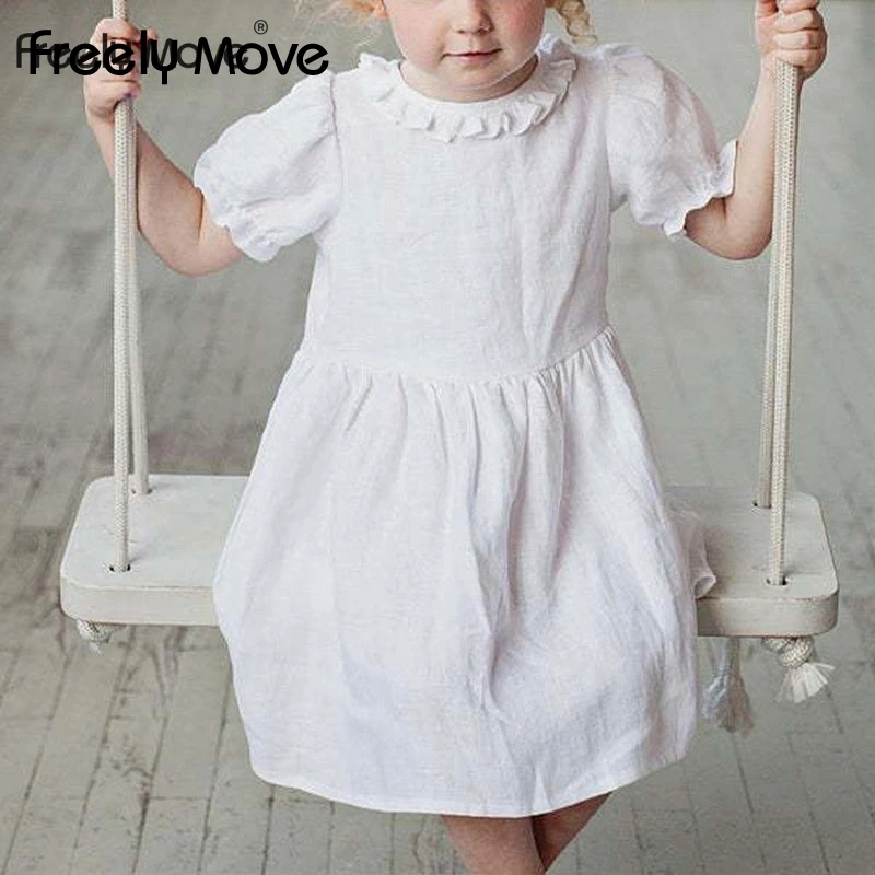 Freely Move Summer Children's Clothes Organic Cotton Soft Back Button Ruffles Collar Baby Girls Dress Fashion Princess Casual
Freely Move Summer Children's Clothes Organic Cotton Soft Back Button Ruffles Collar Baby Girls Dress Fashion Princess Casual