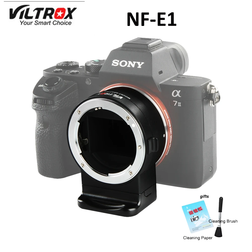 VILTROX NF-E1 Auto Focus Lens Adapter Aperture Control for Nikon F Lens to Sony E mount A9 A7II A7RIII A7SII A6500 A6300 Camera
VILTROX NF-E1 Auto Focus Lens Adapter Aperture Control for Nikon F Lens to Sony E mount A9 A7II A7RIII A7SII A6500 A6300 Camera