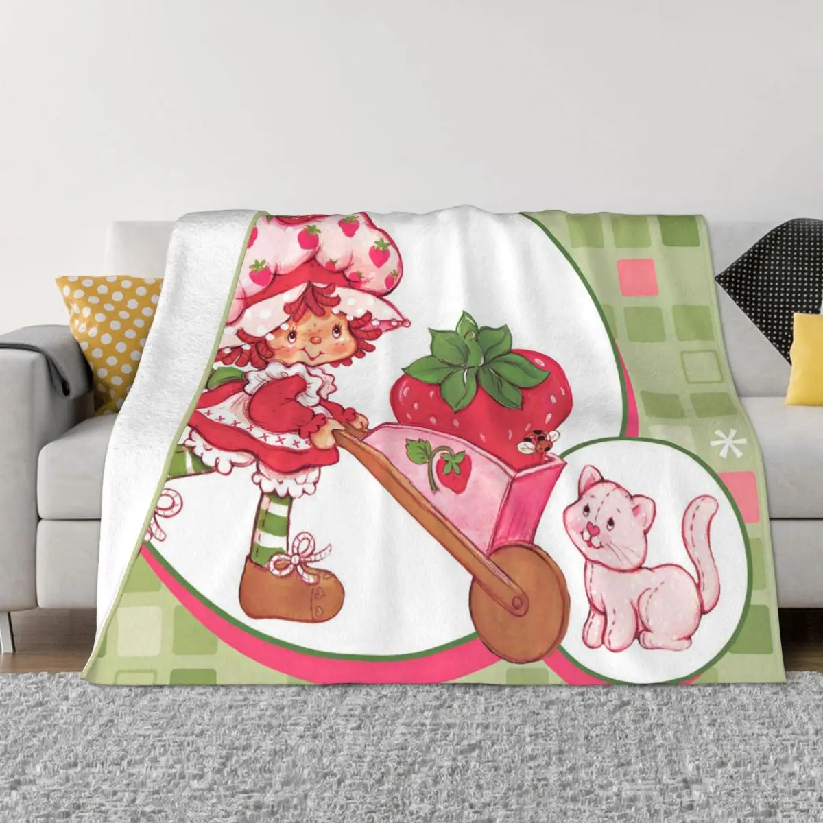 Strawberry Shortcake Cat Blanket Flannel Textile Decor Kawaii Cartoon Super Warm Throw Blankets for Sofa Office Rug Piece
Strawberry Shortcake Cat Blanket Flannel Textile Decor Kawaii Cartoon Super Warm Throw Blankets for Sofa Office Rug Piece