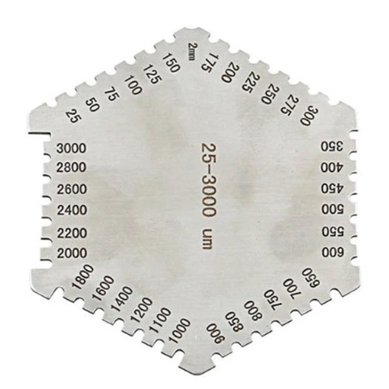 High Precision Stainless Steel Hexagon Wet Film Comb Instrument Stainless Steel Wet Diaphragm Thickness Gauge
High Precision Stainless Steel Hexagon Wet Film Comb Instrument Stainless Steel Wet Diaphragm Thickness Gauge