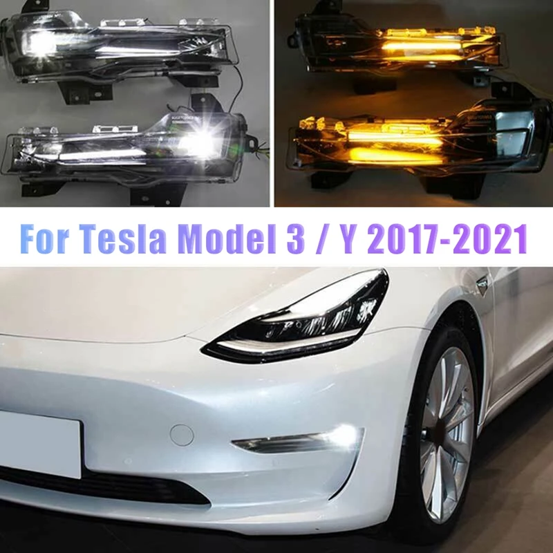 For Tesla Model 3 / Y 2017 2018 2019 2020 2021 Car LED Fog Light Lamp Turn Signal DRL Daytime Running Lights Daylight
For Tesla Model 3 / Y 2017 2018 2019 2020 2021 Car LED Fog Light Lamp Turn Signal DRL Daytime Running Lights Daylight