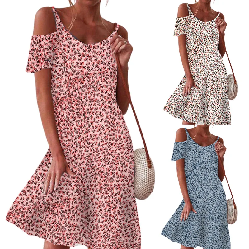 2022 Summer Fashion Sexy Short Sleeve Floral Print Women's Dress 2022 Casual O Neck Strapless Loose Solid Elegant Ladies Dresses
2022 Summer Fashion Sexy Short Sleeve Floral Print Women's Dress 2022 Casual O Neck Strapless Loose Solid Elegant Ladies Dresses