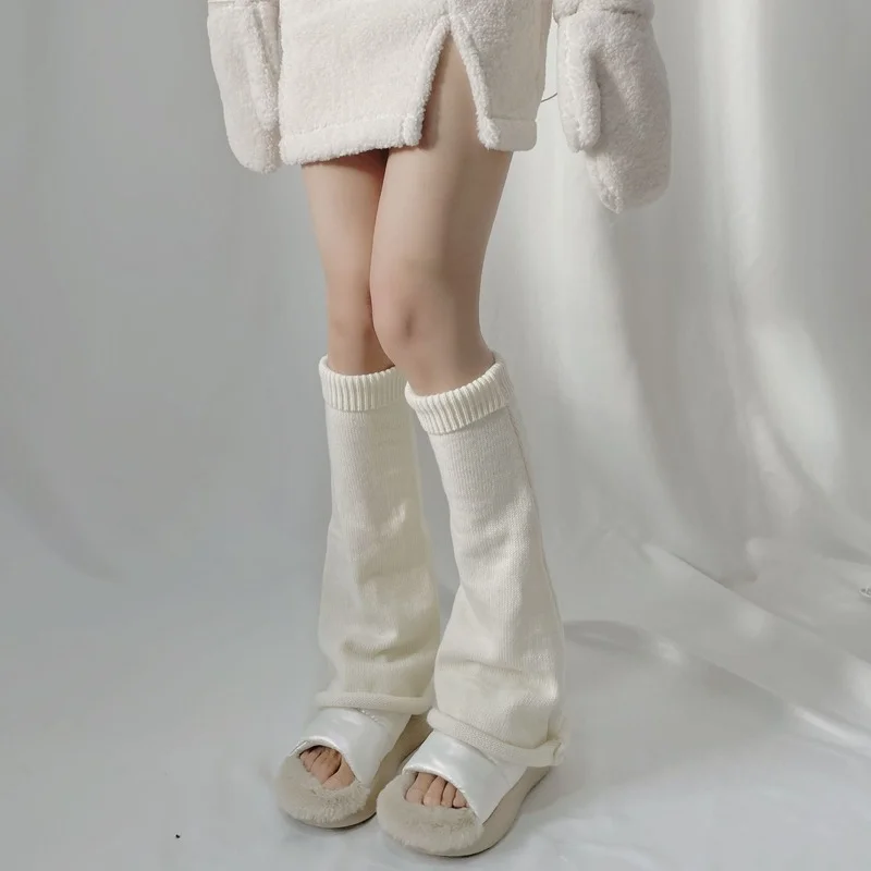 Women Flared Leg Warmers Kawaii White Winter Loose Boot Stocking Girl Uniform Knitted Cute Knee-High Leg Warmers Japanese Fluffy
Women Flared Leg Warmers Kawaii White Winter Loose Boot Stocking Girl Uniform Knitted Cute Knee-High Leg Warmers Japanese Fluffy