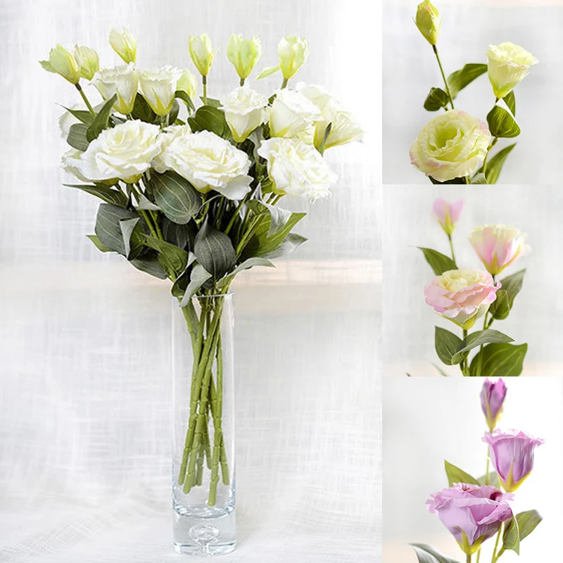 Simulation Flower Home Decoration Fake Flower 70cm Artificial Flower Trigeminal Eustoma Flower Wedding Party Mother's Day Decor
Simulation Flower Home Decoration Fake Flower 70cm Artificial Flower Trigeminal Eustoma Flower Wedding Party Mother's Day Decor