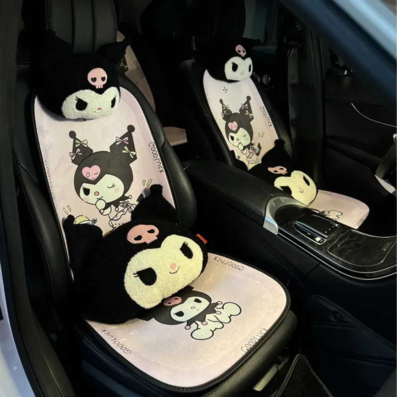 Sanrio Kawaii Kuromi плюшевая подушка для автомобильного сиденья аниме мультфильм милая