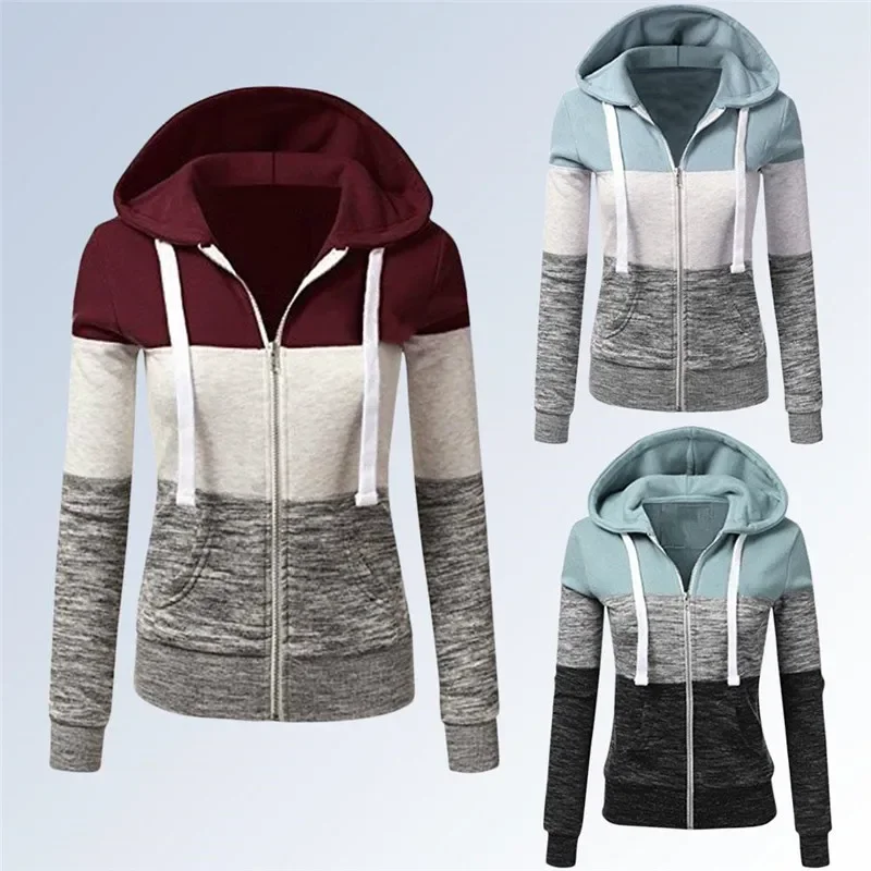 NEW2023 Women Colorblock Hoodies Autumn Winter Casual Slim Drawstring Zip Up Sweatshirt Long Sleeve Pullovers Female Hoodie Jack
NEW2023 Women Colorblock Hoodies Autumn Winter Casual Slim Drawstring Zip Up Sweatshirt Long Sleeve Pullovers Female Hoodie Jack