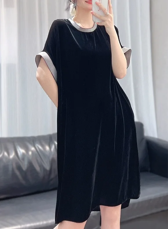 2023 Spring/Summer Fashion New Women's Clothing round Neck Silk Velvet Flared Sleeve Dress 0814
2023 Spring/Summer Fashion New Women's Clothing round Neck Silk Velvet Flared Sleeve Dress 0814