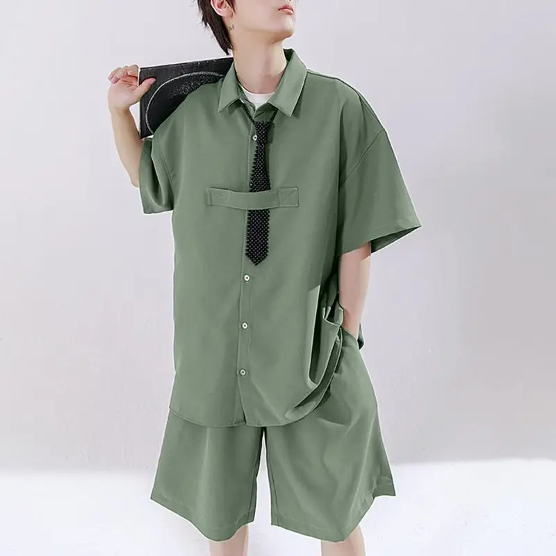 Solid Fashion Men's Sets Short-sleeved Shirt Five-point Pants INCERUN Male Casual Streetwear Style All-match Simple Suits S-5XL
Solid Fashion Men's Sets Short-sleeved Shirt Five-point Pants INCERUN Male Casual Streetwear Style All-match Simple Suits S-5XL