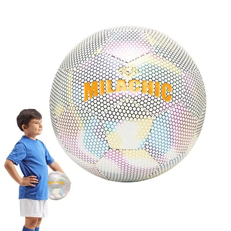 Luminous Soccer Ball Glowing Reflective Football Portable Reflective Glowing Footballs Luminous Glow Football For Adults Girls
Luminous Soccer Ball Glowing Reflective Football Portable Reflective Glowing Footballs Luminous Glow Football For Adults Girls