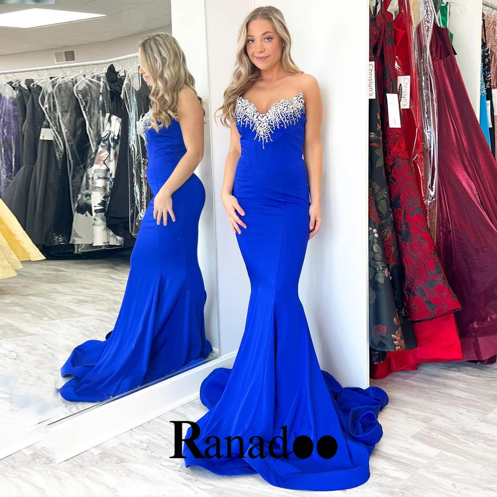 Ranadoo Rhinestone Satin Evening Dresses Long Luxury Celebrity Mermaid Sleeveless Zipper V Neck Formal Evening Abendkleider
Ranadoo Rhinestone Satin Evening Dresses Long Luxury Celebrity Mermaid Sleeveless Zipper V Neck Formal Evening Abendkleider