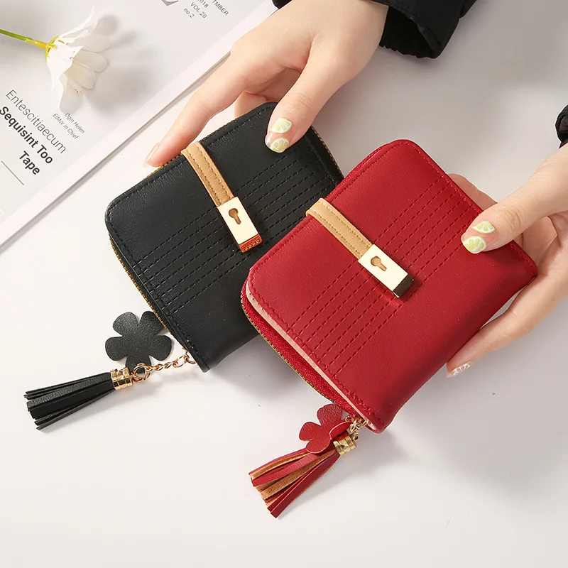 Fashion Credit Card Holder Wallet Women Short Tassel Wallet Female Purse PU Leather Mini Coin Purse for Girl 2023 New Money Bag
Fashion Credit Card Holder Wallet Women Short Tassel Wallet Female Purse PU Leather Mini Coin Purse for Girl 2023 New Money Bag