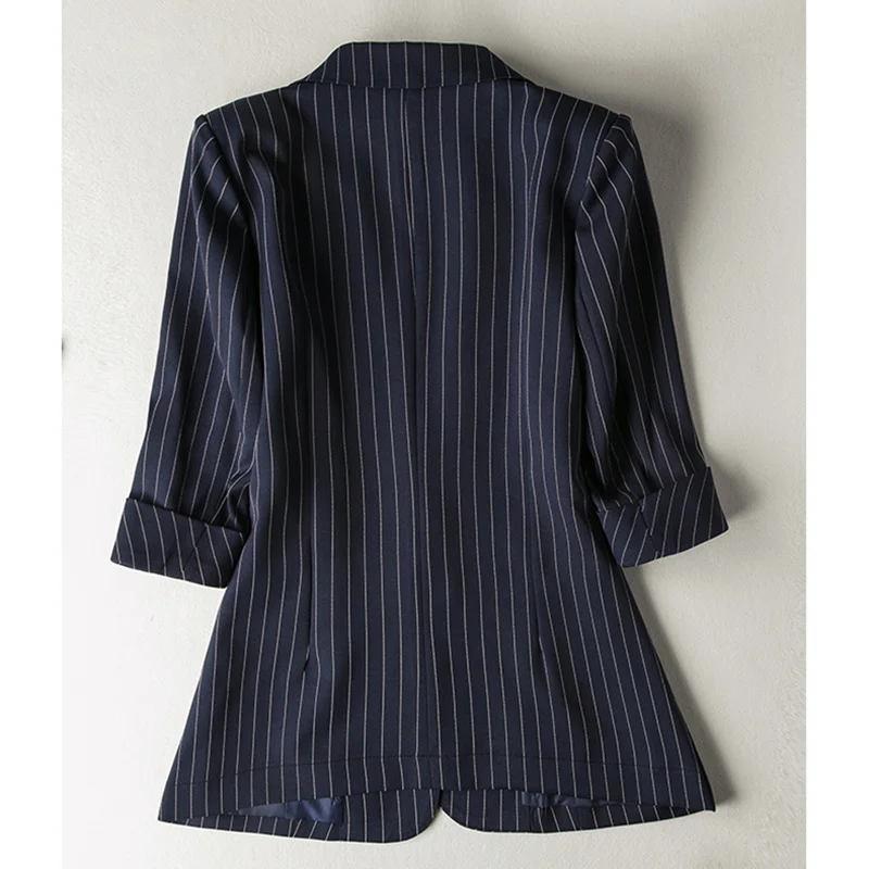 Office Autumn Lady Striped Women Blazers Spring Jackets Female Suits Coat Slim Work Outerwear Clothes Plus Size S-7XL 
Office Autumn Lady Striped Women Blazers Spring Jackets Female Suits Coat Slim Work Outerwear Clothes Plus Size S-7XL