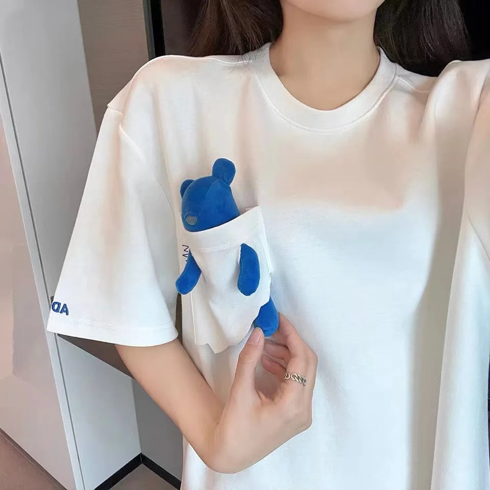 Ader Bear three-dimensional decoration short-sleeved t-shirt Turtleneck High Street casual jacket lovers fashion INS
Ader Bear three-dimensional decoration short-sleeved t-shirt Turtleneck High Street casual jacket lovers fashion INS