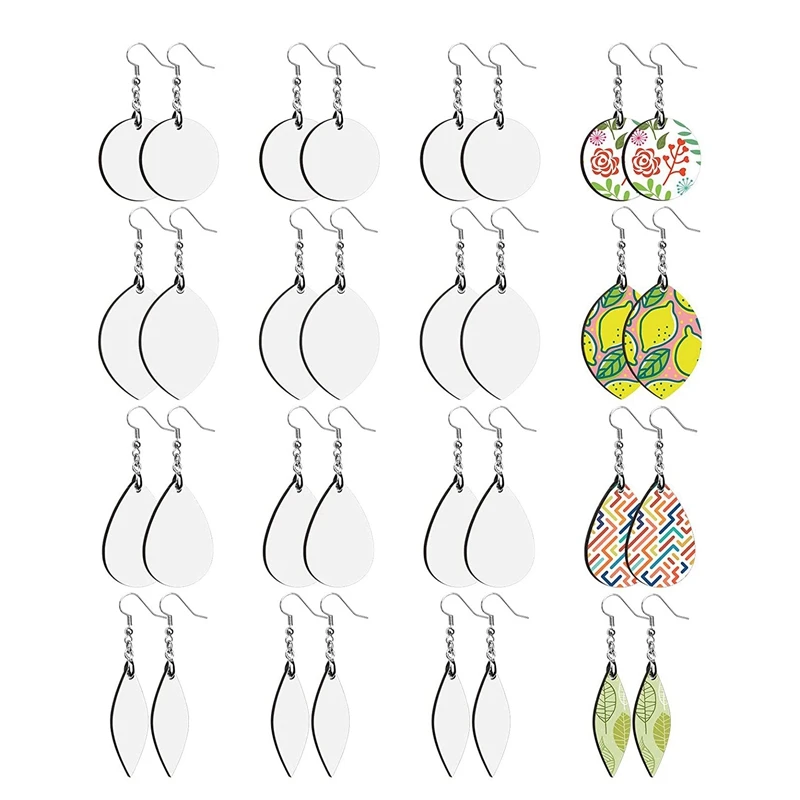 Heat Transfer Sublimation Ornament Blanks With Earring Hook And Jump Ring For Jewelry Making Sublimation Accessories 
Heat Transfer Sublimation Ornament Blanks With Earring Hook And Jump Ring For Jewelry Making Sublimation Accessories