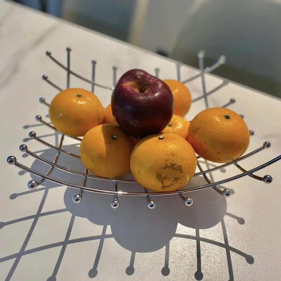 27cm Modern Steel Fruit Basket Fruit Container Bowl Home Creative Snacks Bread Storage Drain Basket Table Snacks Display Tray
27cm Modern Steel Fruit Basket Fruit Container Bowl Home Creative Snacks Bread Storage Drain Basket Table Snacks Display Tray